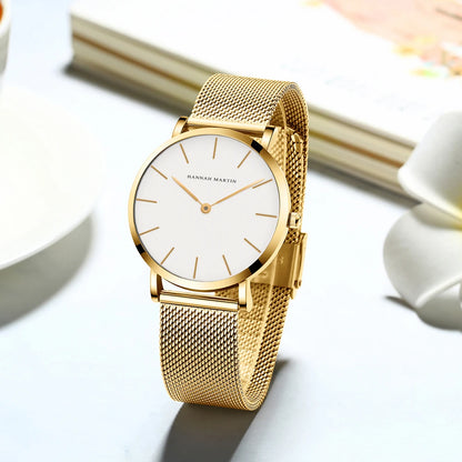 Rose Gold Women's Bracelet Watch with Japan Quartz Movement - Smarsty