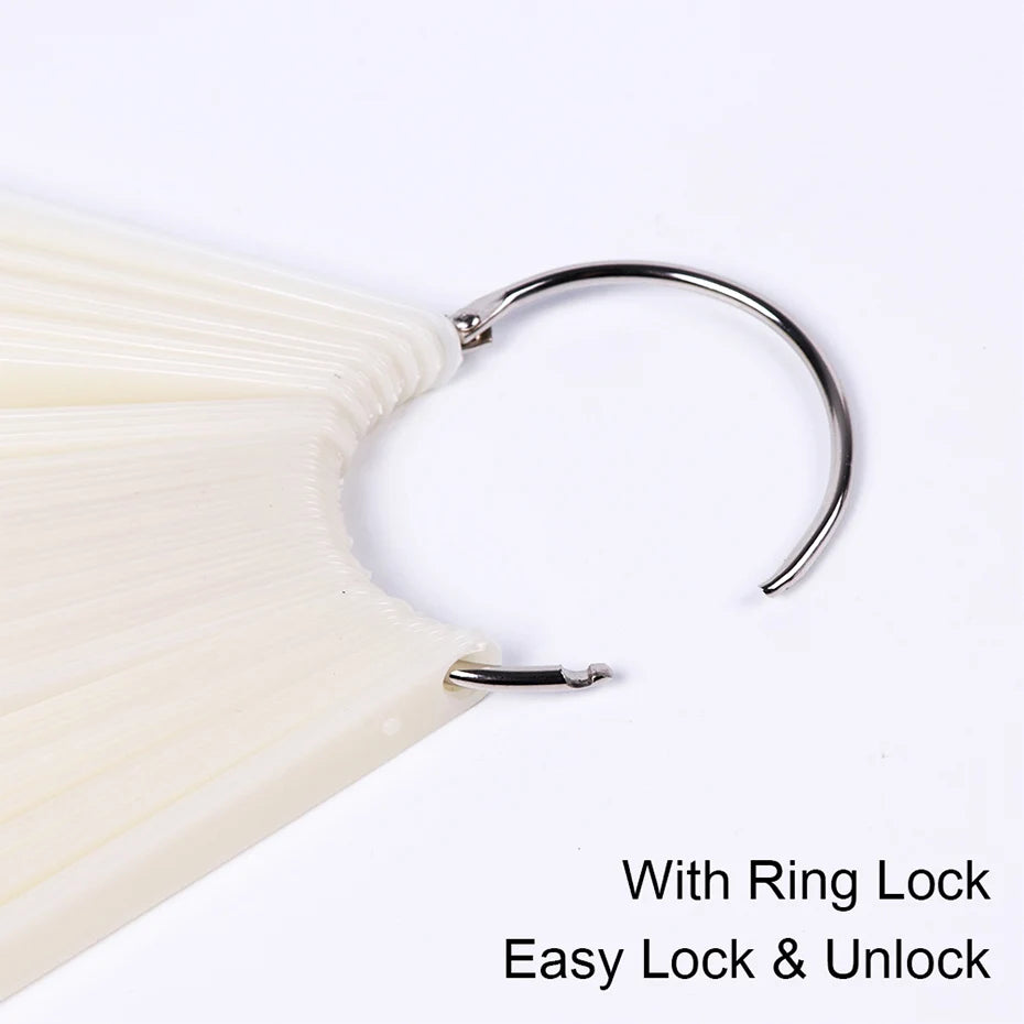 50pcs Oval Nail Display Tips for UV Gel Swatching - Smarsty