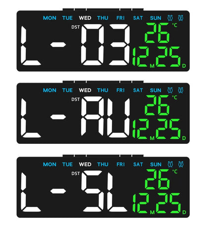 Digital LED Alarm Clock with Adjustable Brightness and Temperature Display - Smarsty