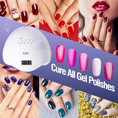 YIKOOLIN UV LED Nail Lamp 48W Fast Drying Solution - Smarsty
