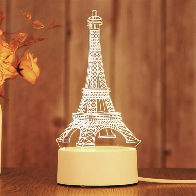 Creative LED Acrylic Night Light for Bedroom Decor - Smarsty