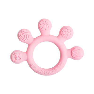 1pc Silicone Teether Baby 0 12 Months Teething Toys Teether Ring Silicone Baby Teether Toys for Toddler BPA Free Baby Toys Gifts by Smarsty
