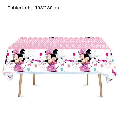 Minnie Mouse Birthday Party Disposable Tableware Set - Smarsty