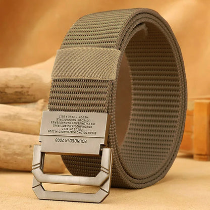 Men Canvas Tactical Belt Durable Military Nylon Strap - Smarsty