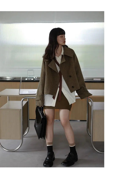 2025 Summer Minimalist Long Sleeve Button Up Shirt Women Korean Style Solid Tie Oversize Shirts Blouse Loose Clothes Autumn Tops - Smarsty