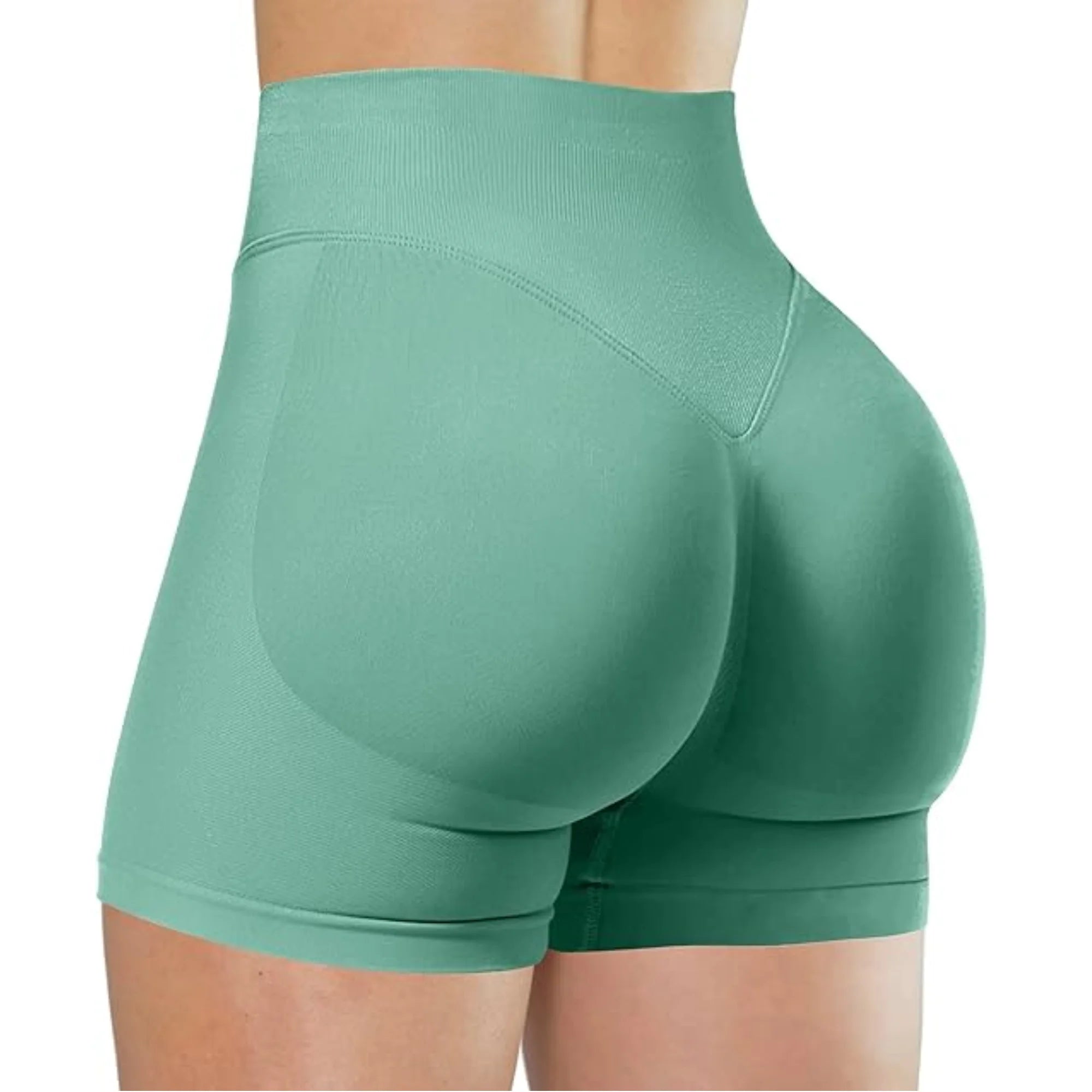 Summer High Waisted Yoga Shorts Fashionable and Sexy Running Fitness Pants Solid Color Yoga Leggings Customizable labels - Smarsty