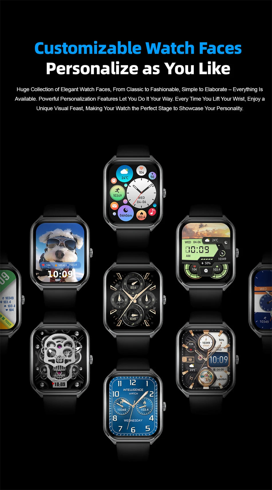 Ultra Thin Smart Watch for Men with AMOLED Screen - Smarsty
