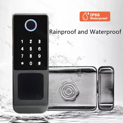 Waterproof Smart Door Lock with Bluetooth and WiFi Control - Smarsty
