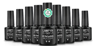 Nail Gel Polish Kit With LED Lamp 27 Colors - Smarsty