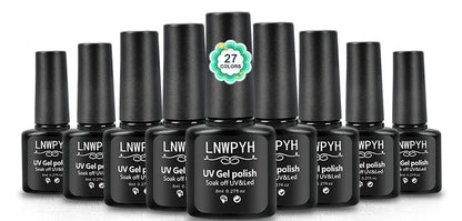 Nail Gel Polish Kit With LED Lamp 27 Colors - Smarsty