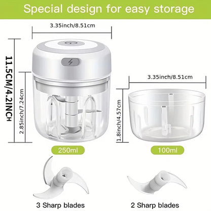 Electric Kitchen Food Chopper Mini Garlic Masher crusher USB Portable Meat Grinder Vegetable Chopper for Kitchen Gadgets