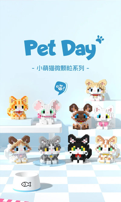 Animal Small Particle Dog Cat  Mini Building Blocks DIY Assembly Brick Sets Educational Toys for Kid 10 To 12 Year Birthday Gift - Smarsty