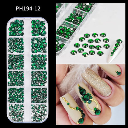 Mixed Nail Rhinestones with Shiny Clear Colors for Stunning Nail Art - Smarsty