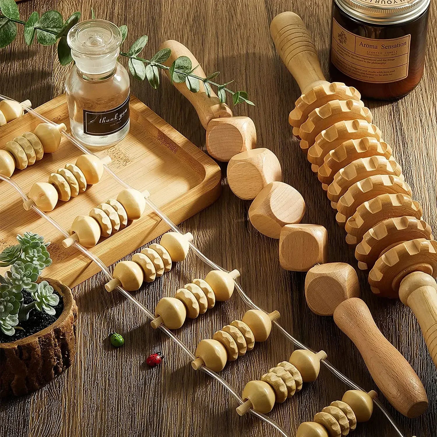 Wooden Lymphatic Drainage Massage Tools for Body Shaping - Smarsty
