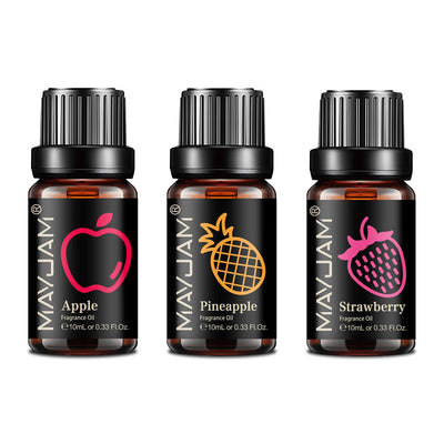 MAYJAM Fruit Essential Oil 10ml Cherry Banana Papaya Grape Litchi Guava Kiwifruit Pear Fig Fragrance Oil for Diffuser Candle - Smarsty