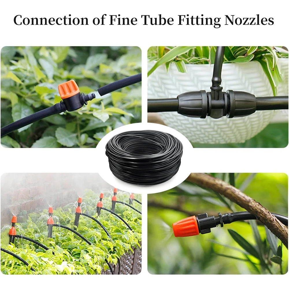 DIY Arbitrary Length 10M/20M/30M... Garden Hose 4/7mm Watering Irrigation System Supplies PVC Micro Drip Pipe Adjustable
