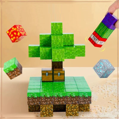 50-400pcs Mine Magnetic Building Block World Magnet Cube Set for Boys Girls Kid  DIY Model Children Sensory Toy Christmas Gift - Smarsty