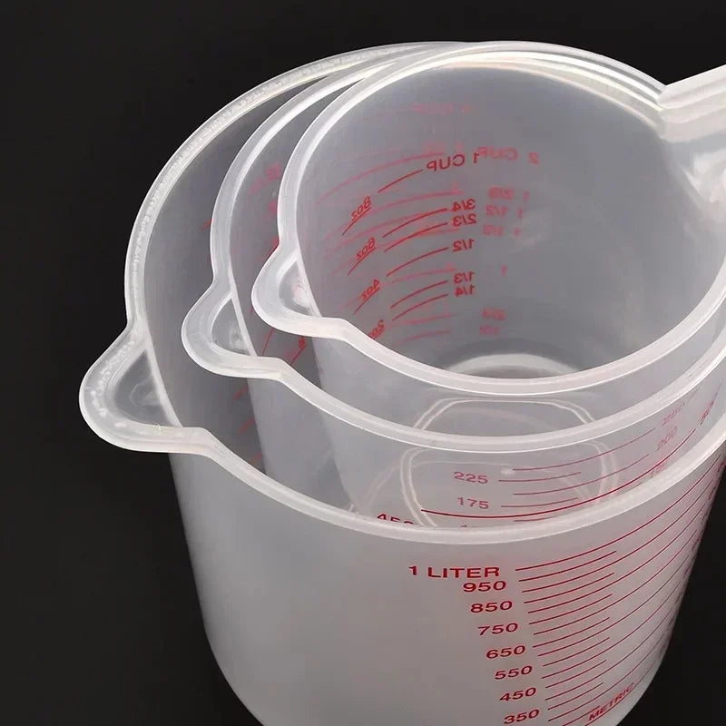 3 Piece Plastic Measuring Cups Set for Accurate Baking - Smarsty