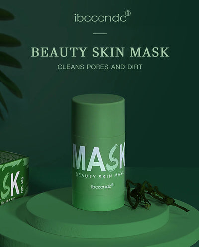 Face Clean Mask Green Tea Cleansing Stick Mask Shrink pores Deep Blackhead Remover facial Cleansing Moisturizing Mask 40g - Smarsty