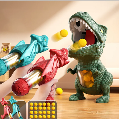 Dinosaur Shooting Tyrannosaurus Rex Ball Soft Bullet Gun Parent Child Interactive Puzzle Toy for Children - Smarsty