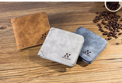 Men's Wallet Leather Billfold Slim Hipster Cowhide Credit Card/ID Holders Inserts Coin Purses Luxury Business Foldable Wallet - Smarsty