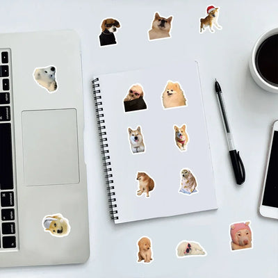 10/50/100pcs Funny Dog Stickers Cartoon Cute Decals Toy Stationery Guitar Phone Bicycle Laptop Luggage Car Graffiti Kids Sticker - Smarsty