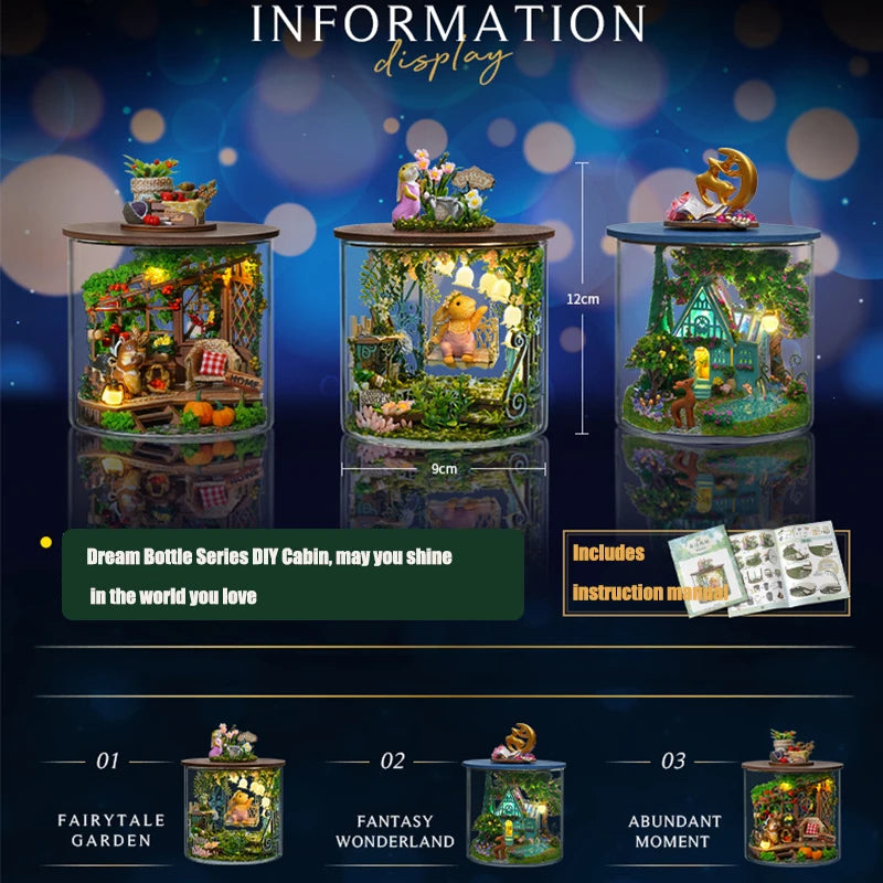 Mini DIY Kit For Doll House Making And Assembling Room Models Toys Home And Bedroom Decorations With Furniture Wooden Crafts by Smarsty