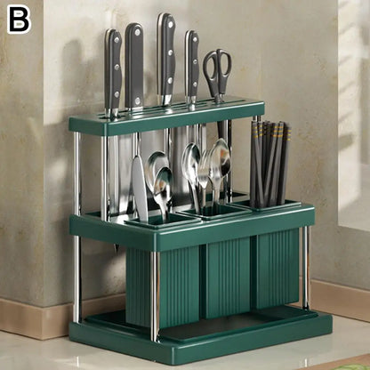 High-End Brand New Kitchen Cutlery Holder Spoon Fork Chopstick Storage Rack Utensils Organizer Kitchen Counter Top Box Rack