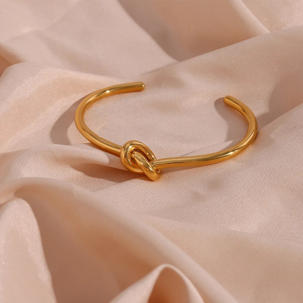 Vintage Stainless Steel Woven Twist Bracelet for Women - Smarsty