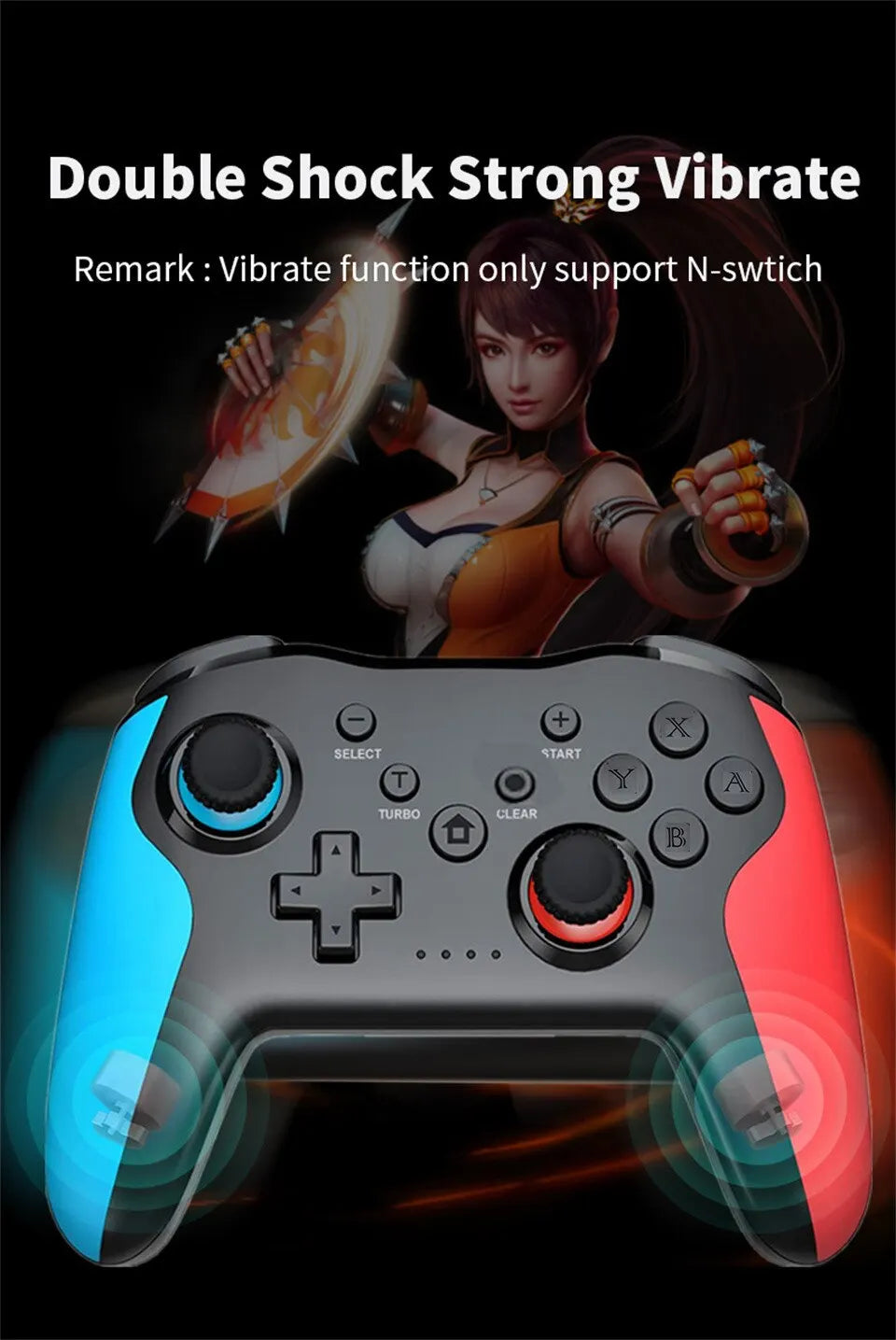 GAMINJA MG25Z Wireless Bluetooth Gamepad with Dual Vibration - Smarsty
