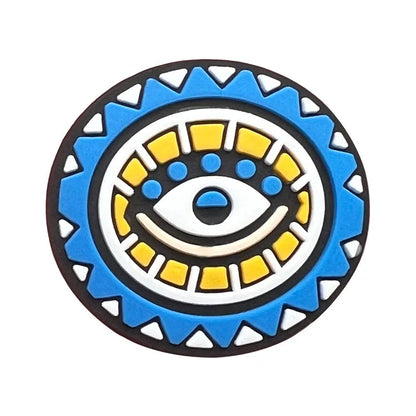Evil Eye Shoe Charms for Crocs Accessories Blue Eyeball Monster Badge Women Buckle Kids Pins Decoration Jeans Shoes Accessories