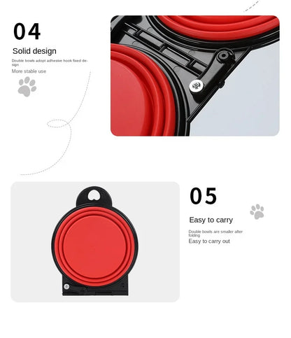 Foldable 2-in-1 Travel Bowl for Dogs and Cats - Smarsty
