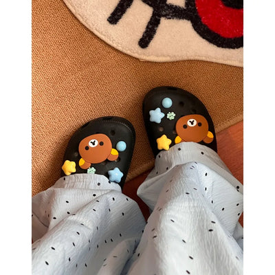 10pcs Shoe Decorative Stickers Shoes Charms Removable Cute Bear Stars Shoe Accessories for Girls Summer Shoes DIY Gift - Smarsty