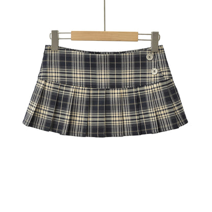 Summer Mini skirts for woman vintage korean fashion plaid skirts for women y2k skirts pleated red plaid skirts preppy style - Smarsty