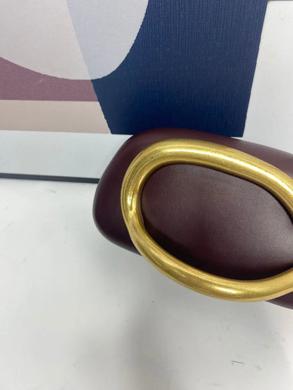 Luxurious Gold Clutch Evening Bag With Box Chain Strap - Smarsty