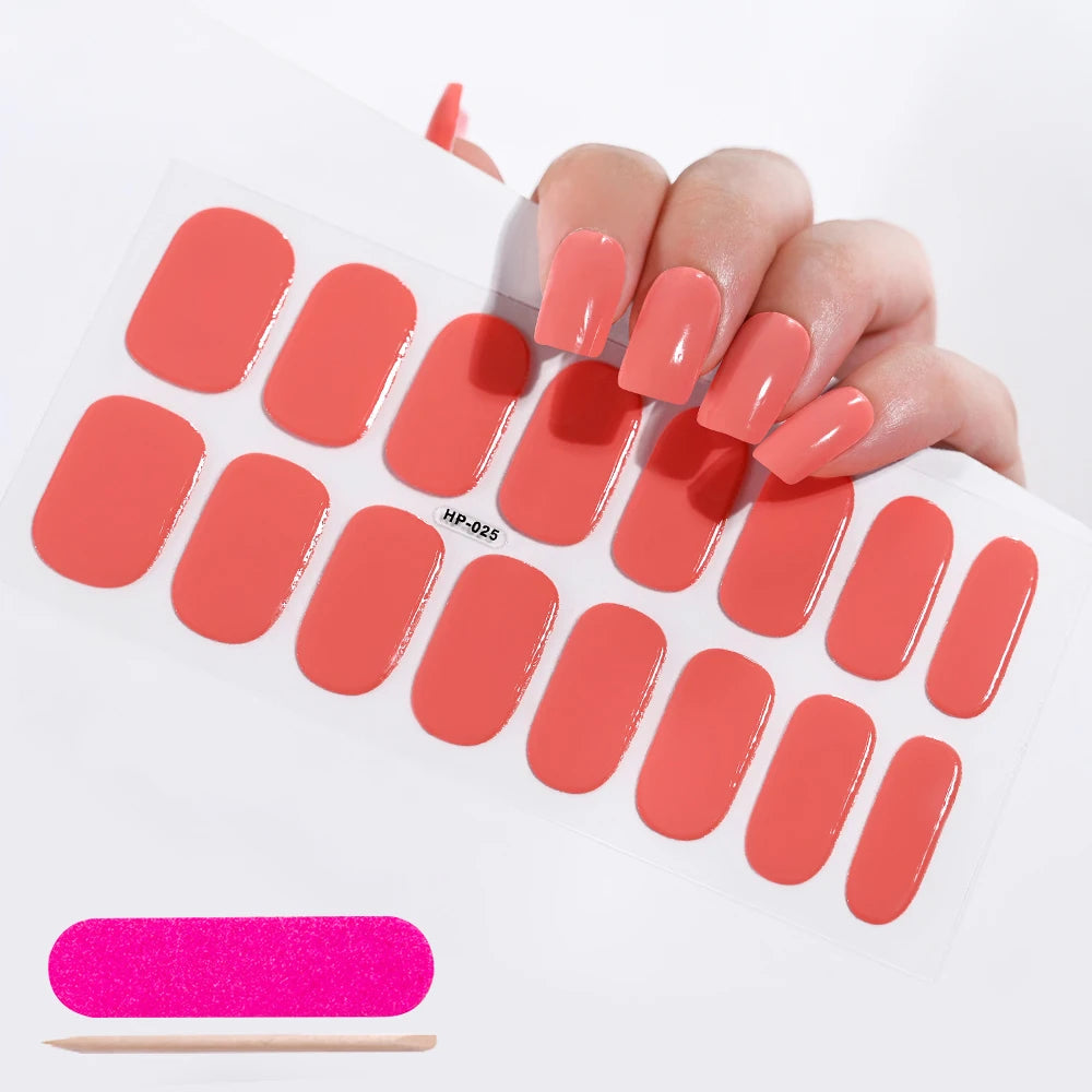 Long-Lasting Semi-Cured Gel Nail Stickers for Easy Application - Smarsty