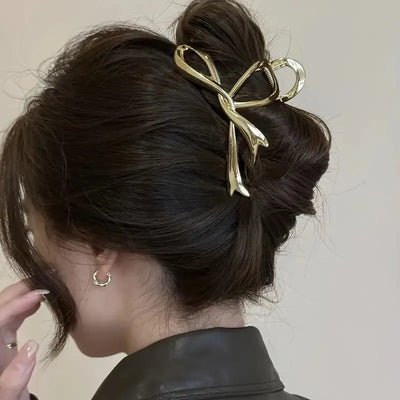 Korean Geometric Metal Hair Clip Durable Alloy Claw - Smarsty