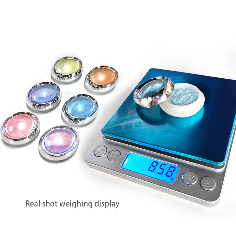 Shimmering Aurora Nail Powder Set for Stunning Holographic Effects - Smarsty