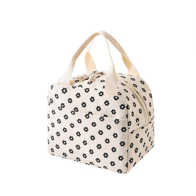 Floral Printed Insulated Lunch Bag With Portable Cooler - Smarsty