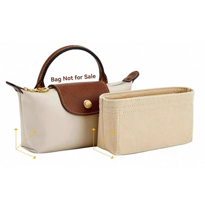 Bag Organizer For Longchamp Mini Bag Storage Bag The Liner Bag Felt Purse Insert Handbag Liner Bag