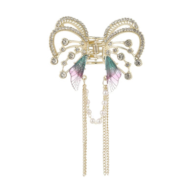Korean Pearl Butterfly Hair Claw Clip For Women Stylish - Smarsty