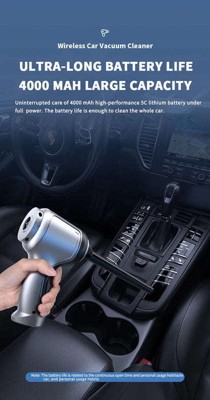 Cordless Car Vacuum Cleaner With Strong Suction Power - Smarsty