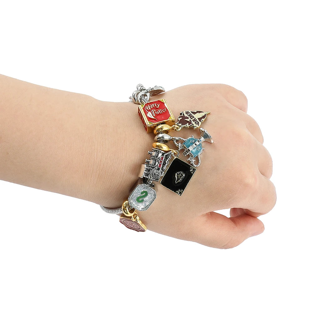 Hogwarts Slytherin Charm Bracelet DIY Fan Gift - Smarsty