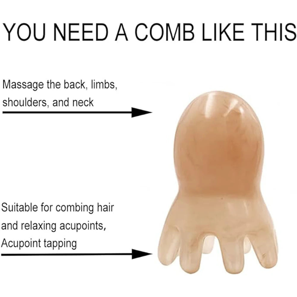 Octopus Shaped Acupoint Massage Comb for Deep Relief - Smarsty