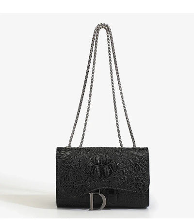 Luxurious Women's Sequined Crossbody Handbag With Chains - Smarsty