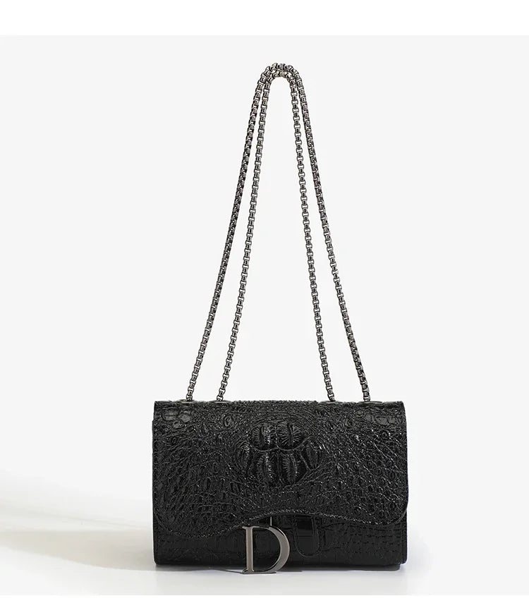 Luxurious Women's Sequined Crossbody Handbag With Chains - Smarsty