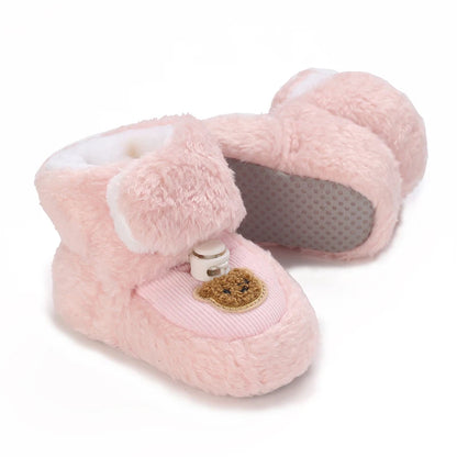Soft Soled Bear Baby Snow Boots Warm Plush First Walkers - Smarsty