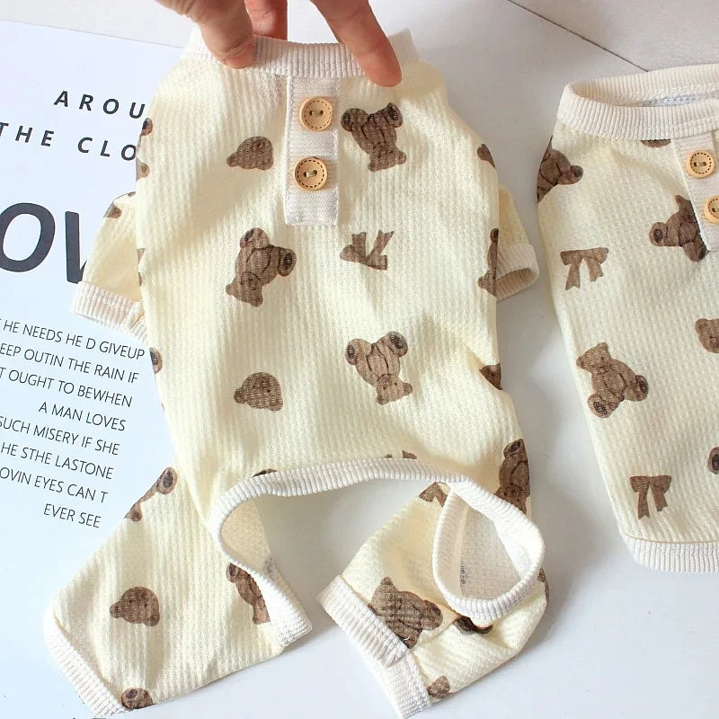 Comfortable Cotton Dog Jumpsuit for Spring Summer - Smarsty
