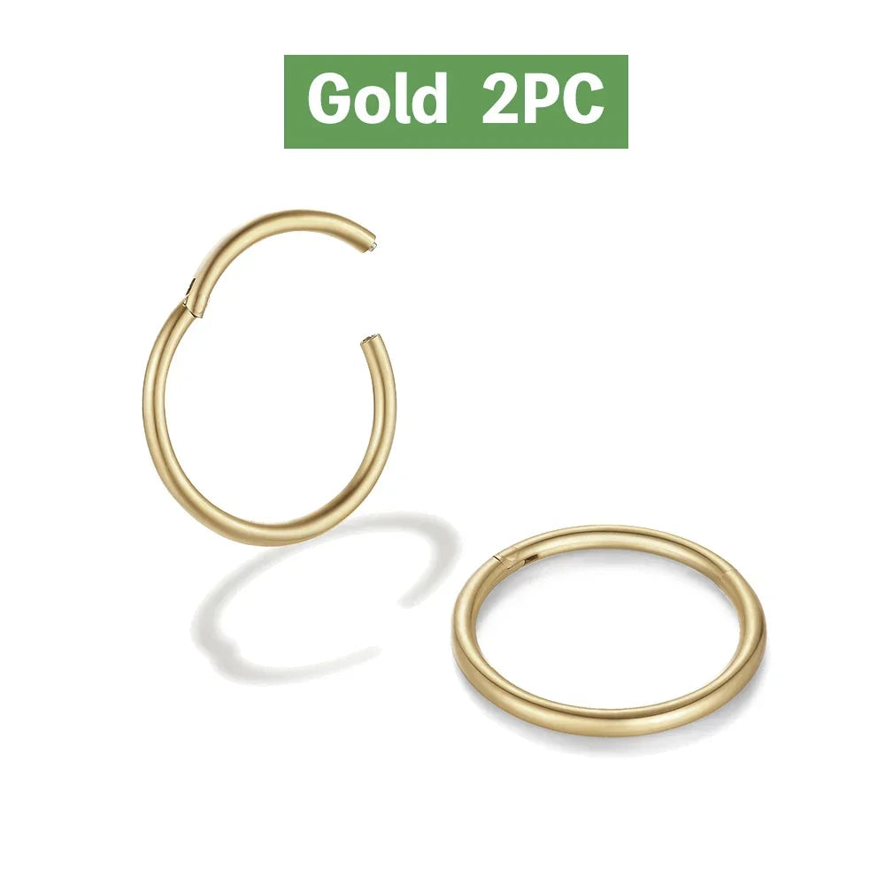 316L Stainless Steel Nose Ring Hoop Hypoallergenic 18G - Smarsty