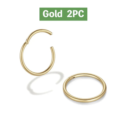 316L Stainless Steel Nose Ring Hoop Hypoallergenic 18G - Smarsty